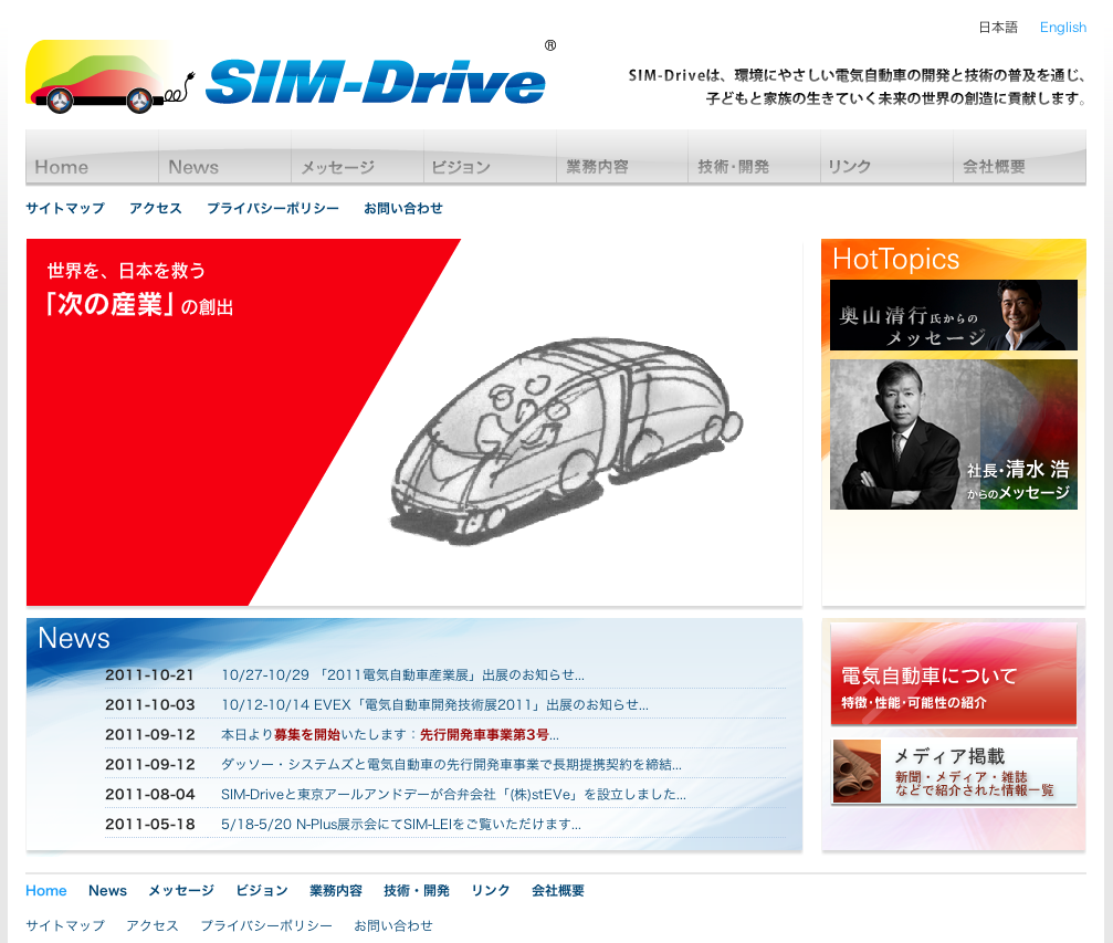 SIM-Drive Webサイト
